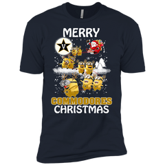 Vanderbilt Commodores Ugly Christmas Sweaters Minions Santa Claus Merry Christmas Men's Sleeve Shirt - The White Eagles
