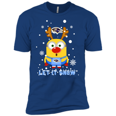 Minion Baltimore Ravens Ugly Christmas Sweaters Let It Snow Men's Sleeve Shirt - The White Eagles