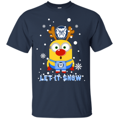 Minion Butler Bulldogs Ugly Christmas Sweaters Let It Snow Cotton T-Shirt - The White Eagles