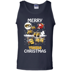 Missouri Tigers Ugly Christmas Sweaters Minions Santa Claus Merry Christmas Tank Top - The White Eagles