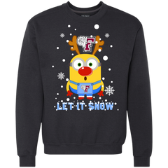 Minion Fordham Rams Ugly Christmas Sweaters Let It Snow Sweatshirt - The White Eagles