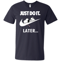 Just Do It The Peanuts Movie Snoopy Nike Logo Men's V-Neck T-Shirt - The White Eagles