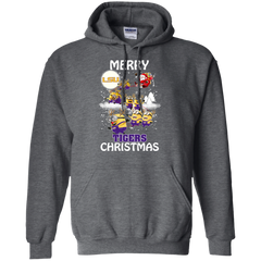 Lsu Tigers Ugly Christmas Sweaters Minions Santa Claus Merry Christmas Hoodie - The White Eagles