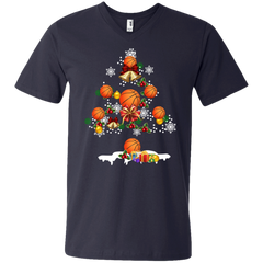 Christmas Is Coming Basketball Santa Claus Ugly Christmas Sweater Men's V-Neck T-Shirt - The White Eagles