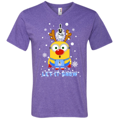 Minion Citadel Bulldogs Ugly Christmas Sweaters Let It Snow Men's V-Neck T-Shirt - The White Eagles
