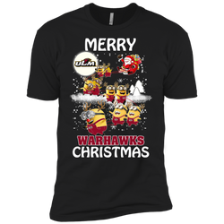 Louisiana Monroe Warhalks Ugly Christmas Sweaters Minions Santa Claus Men's Sleeve Shirt - The White Eagles