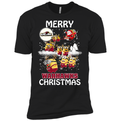 Louisiana Monroe Warhalks Ugly Christmas Sweaters Minions Santa Claus Men's Sleeve Shirt - The White Eagles
