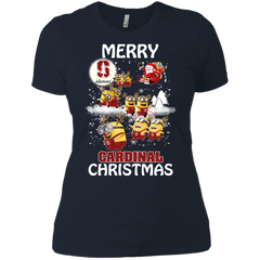 Stanford Cardinal Ugly Christmas Sweaters Minions Santa Claus Merry Christmas Ladies' Shirt - The White Eagles