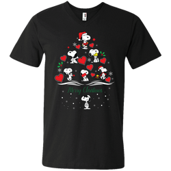 Snoopy Merry Christmas The Peanuts Movie Men's V-Neck T-Shirt - The White Eagles