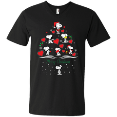 Snoopy Merry Christmas The Peanuts Movie Men's V-Neck T-Shirt - The White Eagles