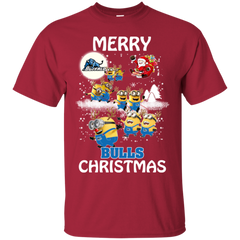 Buffalo Bulls Ugly Christmas Sweaters Minions Santa Claus Merry Christmas Cotton T-Shirt - The White Eagles