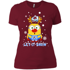 Minion Colorado Avalanche Ugly Christmas Sweaters Let It Snow Ladies' Shirt - The White Eagles