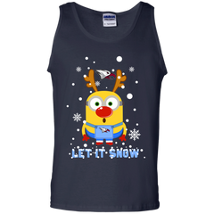 Minion North Carolina Central Eagles Ugly Christmas Sweaters Let It Snow Tank Top - The White Eagles