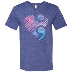 You Matter Don't Let Your Story End Semicolon Shirt Men's V-Neck T-Shirt - The White Eagles