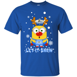 Minion Calpoly Mustangs Ugly Christmas Sweaters Let It Snow Cotton T-Shirt - The White Eagles