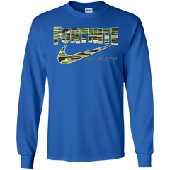 Fortnite Nike Just Play It Camo LS Cotton T-Shirt - The White Eagles