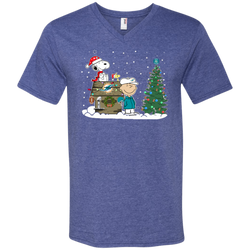 Miami Dolphins Snoopy The Peanuts Ugly Christmas Sweater  Super Bowl Men's V-Neck T-Shirt - The White Eagles