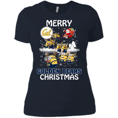 California Golden Bears Ugly Christmas Sweaters Minions Santa Claus Merry Christmas Ladies' Shirt - The White Eagles