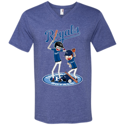 Kansas City Royals Baseball Rick And Morty Men's V-Neck T-Shirt - The White Eagles
