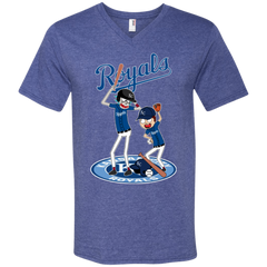 Kansas City Royals Baseball Rick And Morty Men's V-Neck T-Shirt - The White Eagles