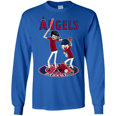 Los Angeles Angels Baseball Rick And Morty LS Cotton T-Shirt - The White Eagles