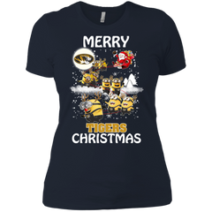 Missouri Tigers Ugly Christmas Sweaters Minions Santa Claus Merry Christmas Ladies' Shirt - The White Eagles