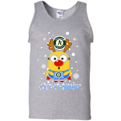 Minion Oakland Athl  Ugly Christmas Sweaters Let It Snow Tank Top - The White Eagles