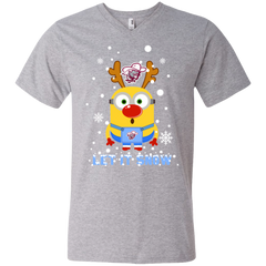 Minion Eastern Kentucky Colonels Ugly Christmas Sweaters Let It Snow Men's V-Neck T-Shirt - The White Eagles