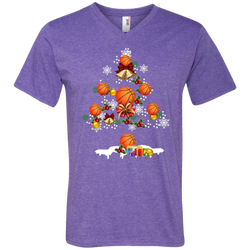 Christmas Is Coming Basketball Santa Claus Ugly Christmas Sweater Men's V-Neck T-Shirt - The White Eagles