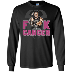 Roman Reigns Fuck Cancer Breast Cancer Awareness LS Cotton T-Shirt - The White Eagles