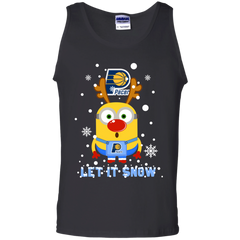 Minion Indiana Pacers Ugly Christmas Sweaters Let It Snow Tank Top - The White Eagles