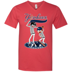 New York Yankees Baseball Rick And Morty Men's V-Neck T-Shirt - The White Eagles