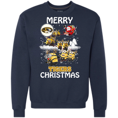Missouri Tigers Ugly Christmas Sweaters Minions Santa Claus Merry Christmas Sweatshirt - The White Eagles