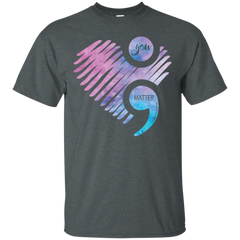 You Matter Don't Let Your Story End Semicolon Shirt Cotton T-Shirt - The White Eagles