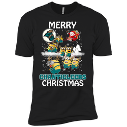 Coastal Carolina Chanticleers Ugly Christmas Sweaters Minions Santa Claus Merry Christmas Men's Sleeve Shirt - The White Eagles