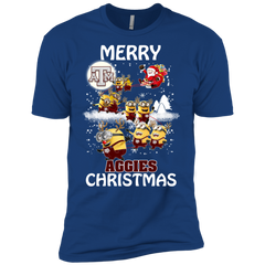 Texas A_amp_m Aggies Ugly Christmas Sweaters Minions Santa Claus Merry Christmas Men's Sleeve Shirt - The White Eagles
