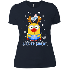 Minion Los Angeles Dodgers  Ugly Christmas Sweaters Let It Snow Ladies' Shirt - The White Eagles