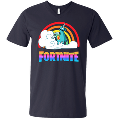 Fortnite Battle Royale Unicorn Men's V-Neck T-Shirt - The White Eagles