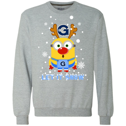Minion Georgetown Hoyas Ugly Christmas Sweaters Let It Snow Sweatshirt - The White Eagles