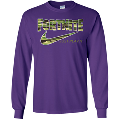 Fortnite Nike Just Play It Camo LS Cotton T-Shirt - The White Eagles