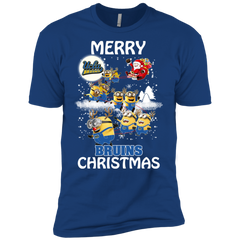 Ucla Bruins Ugly Christmas Sweaters Minions Santa Claus Merry Christmas Men's Sleeve Shirt - The White Eagles