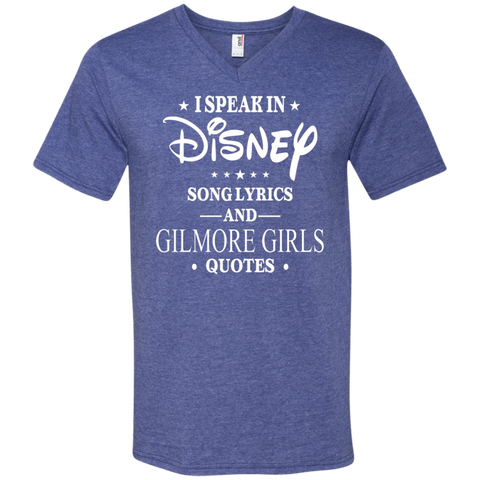 I Speak In Disney Song Lyrics And Gilmore Girls Quotes Shirt Men's V-Neck T-Shirt - The White Eagles
