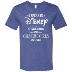 I Speak In Disney Song Lyrics And Gilmore Girls Quotes Shirt Men's V-Neck T-Shirt - The White Eagles