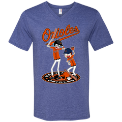 Baltimore Orioles Baseball Rick And Morty Men's V-Neck T-Shirt - The White Eagles