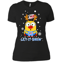 Minion Carolina Hurricanes  Ugly Christmas Sweaters Let It Snow Ladies' Shirt - The White Eagles