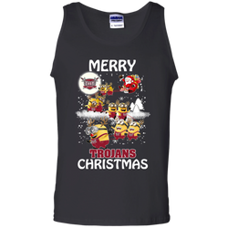 Troy Trojans Ugly Christmas Sweaters Minions Santa Claus Merry Christmas Tank Top - The White Eagles