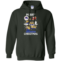 Boise State Broncos Ugly Christmas Sweaters Minions Santa Claus Merry Christmas Hoodie - The White Eagles