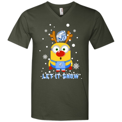 Minion Drake Bulldogs Ugly Christmas Sweaters Let It Snow Men's V-Neck T-Shirt - The White Eagles