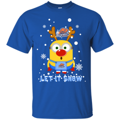 Minion Bucknell Bison Ugly Christmas Sweaters Let It Snow Cotton T-Shirt - The White Eagles