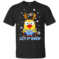 Minion Montana State Bobcats Ugly Christmas Sweaters Let It Snow Cotton T-Shirt - The White Eagles